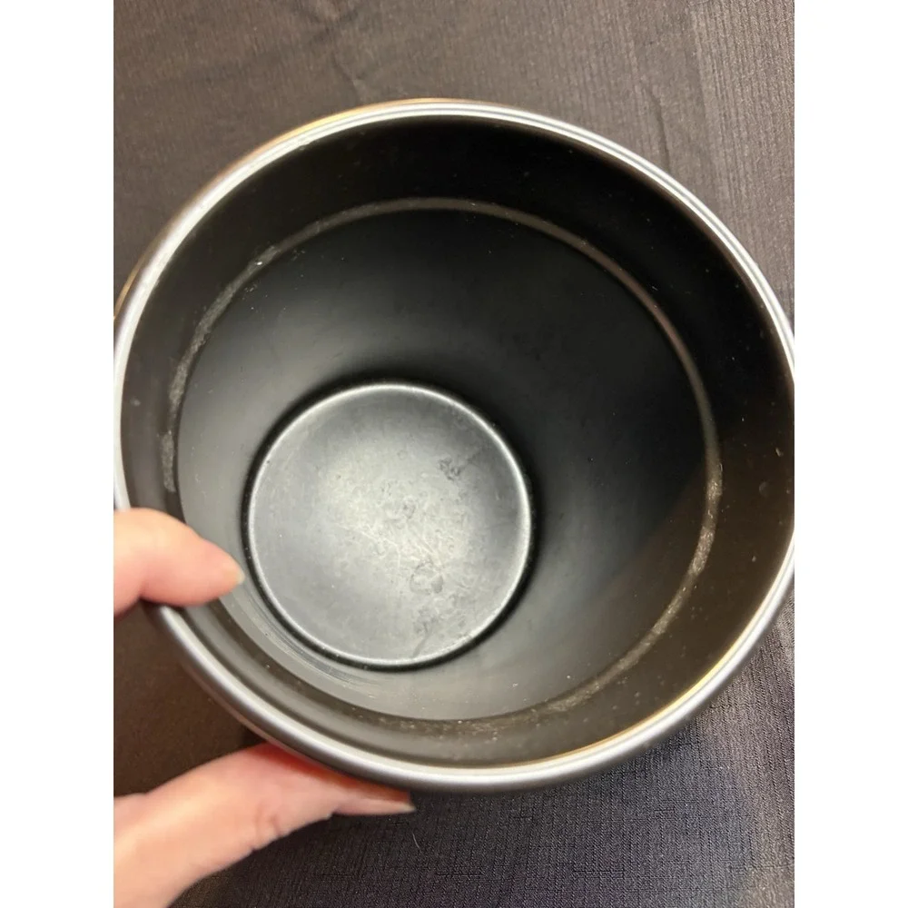 Rae Dunn Black Chef's Tools Utensil Holder Ceramic Kitchen Crock Round